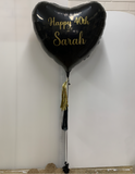 Personalised Giant Foil Balloon Heart or Star or Round