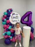 Easel  and Disc with  Balloon Garland HIRE Price from