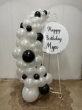 Easel  and Disc with  Balloon Garland HIRE Price from