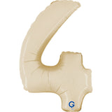 Satin Cream Number 4 Small Foil 36cm (14") AIR-FILLED #141042