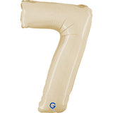 Satin Cream Number 7 Small Foil 36cm (14") AIR-FILLED #141073