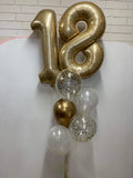 Big Double Number Splendor Balloon Bouquet CHOOSE YOUR AGE