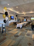 T6 Balloon Centrepiece 6 latex on balloon weight (with Hi-Float 2-3 day float time)