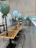 Big 45cm Latex Balloon on weight with Satin Ribbon in Standard or Chrome Colours 45cm 18inch