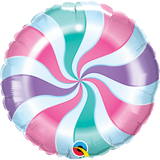 Candy Pastel Swirl Foil 45cm (18") INFLATED #19848