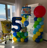 Balloon Column With Giant Topper Balloon