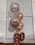 Mini Double Number Table Confetti Bouquet or Latex Bouquet  It's Just A Dinner Bouquet