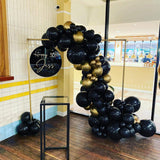 Black Square 3D Frame with Organic Balloon Garland HIRE ITEM