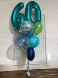 Giant Double Number Birthday Wish with Personalised Balloon Bouquet
