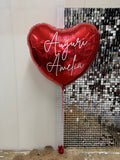 Personalised Giant Foil Balloon Heart or Star or Round