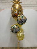 Golden Pineapple Birthday Extravaganza Balloon Bouquet