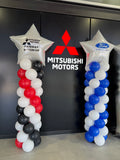 Balloon Column With Star or Round or Supershape Foil Topper
