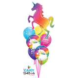 Unicorn Bright Sparkle Extravaganza Balloon Bouquet INFLATED  #unicornextravaganza