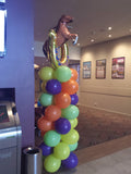 Balloon Column With Star or Round or Supershape Foil Topper