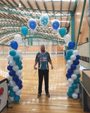 Balloon Arch 2 column with string of pearls heliums: from