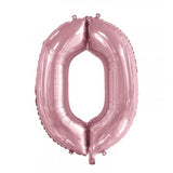 Giant INFLATED Light Pink Number Zero (0) Foil 86cm Balloon #213760