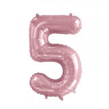 Giant INFLATED Light Pink Number 5 Foil 86cm Balloons #213765