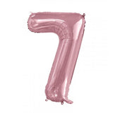 Giant INFLATED Light Pink Number 7 Foil 86cm Balloon #213767