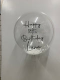 Personalised Bubble Balloon with Confetti or Mini Balloon