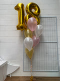 Big Double Number Splendor Balloon Bouquet CHOOSE YOUR AGE