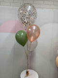 Big Confetti 45cm Balloon with 3 Std Latex Balloons Table Bouquet #confettiT3table