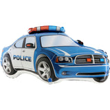 Police Car Blue Foil Shape 71cm (28") INFLATED #12458