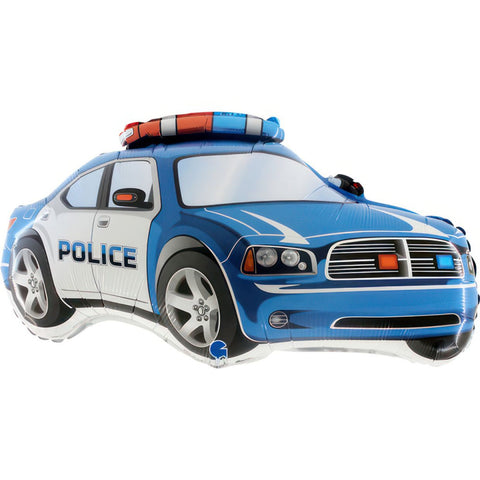 Police Car Blue Foil Shape 71cm (28") INFLATED #12458