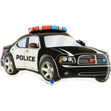 Police Car Black Foil Shape 71cm (28") INFLATED #302452