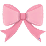 Pretty Pink Bow Foil Shape 104cm (41") INFLATED #254398