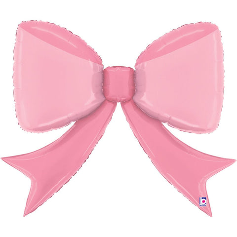 Pretty Pink Bow Foil Shape 104cm (41") INFLATED #254398