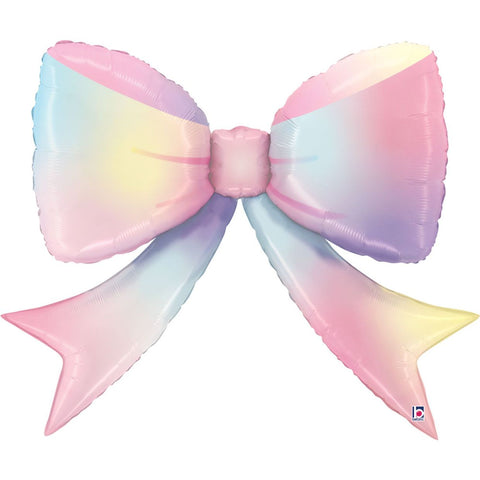 Multicolour Bow Foil Shape 104cm (41") INFLATED #256149