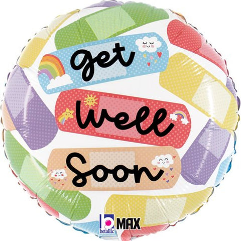 Cheerful Get Well Bandaid 45cm (18") INFLATED #262225