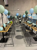 Big 45cm Latex Balloon on weight with Satin Ribbon in Standard or Chrome Colours 45cm 18inch
