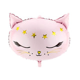 Pink Cat with Stars 48cm x 36cm Foil Shape INFLATED #113916