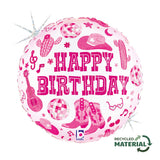 Disco Cowgirl Birthday (2 Side Print) Foil 46cm (18") INFLATED #265424