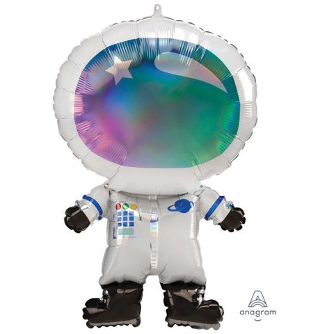 Holographic Iridescent Astronaut SuperShape 50x76cm INFLATED #41196