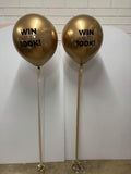 Big 45cm Latex Balloon on weight with Satin Ribbon in Standard or Chrome Colours 45cm 18inch