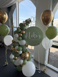 Easel  and Disc with  Balloon Garland HIRE Price from