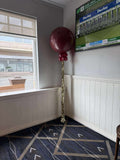 Large 60cm Latex Balloon Helium filled 3-4 day Float Time with Satin Ribbon & Balloon Weight