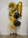 Big Double Number Splendor Balloon Bouquet CHOOSE YOUR AGE