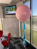 Large 60cm Latex Balloon Helium filled 3-4 day Float Time with Satin Ribbon & Balloon Weight
