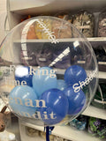 Personalised Bubble Balloon with Confetti or Mini Balloon