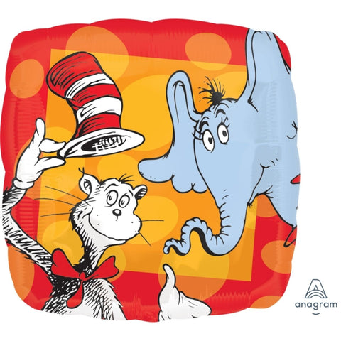 Dr Suess Licensed Foil 45cm (18") INFLATED #34680