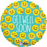 Emoji Get Well Foil 45cm (18") INFLATED #365803