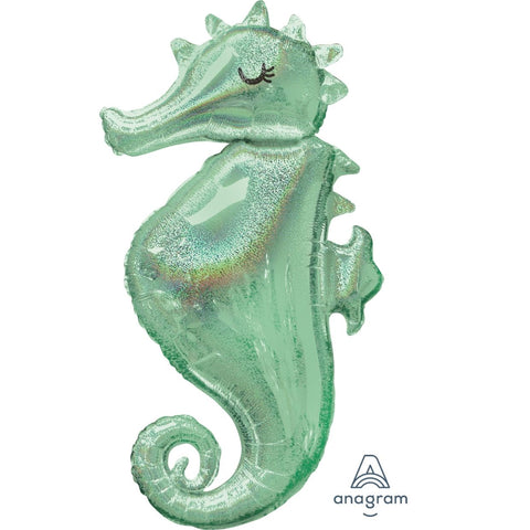 Mermaid Wishes Seahorse (50cm x 96cm) Foil Shape Holographic INFLATED #37800
