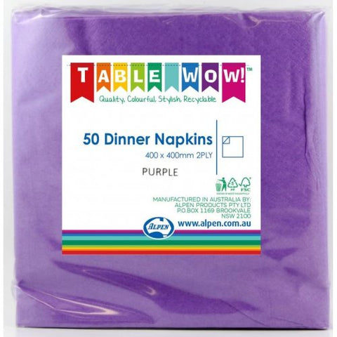 Purple Dinner Napkins 50pk #771151