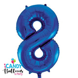 Giant Dark Blue Number 8 Foil 86cm Balloon #213738