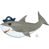 Ahoy Shark (104cm x 58cm) Foil Supershape INFLATED #38482