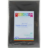 Black Tablecover Plastic Round 2.13m #761466
