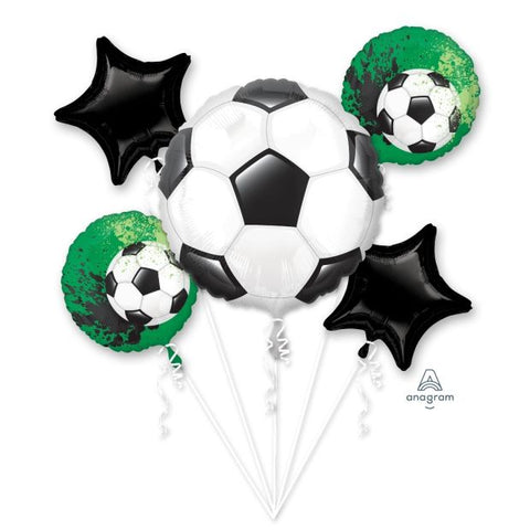 Soccer 5 pack Balloon Bouquet Kit INFLATED #39952